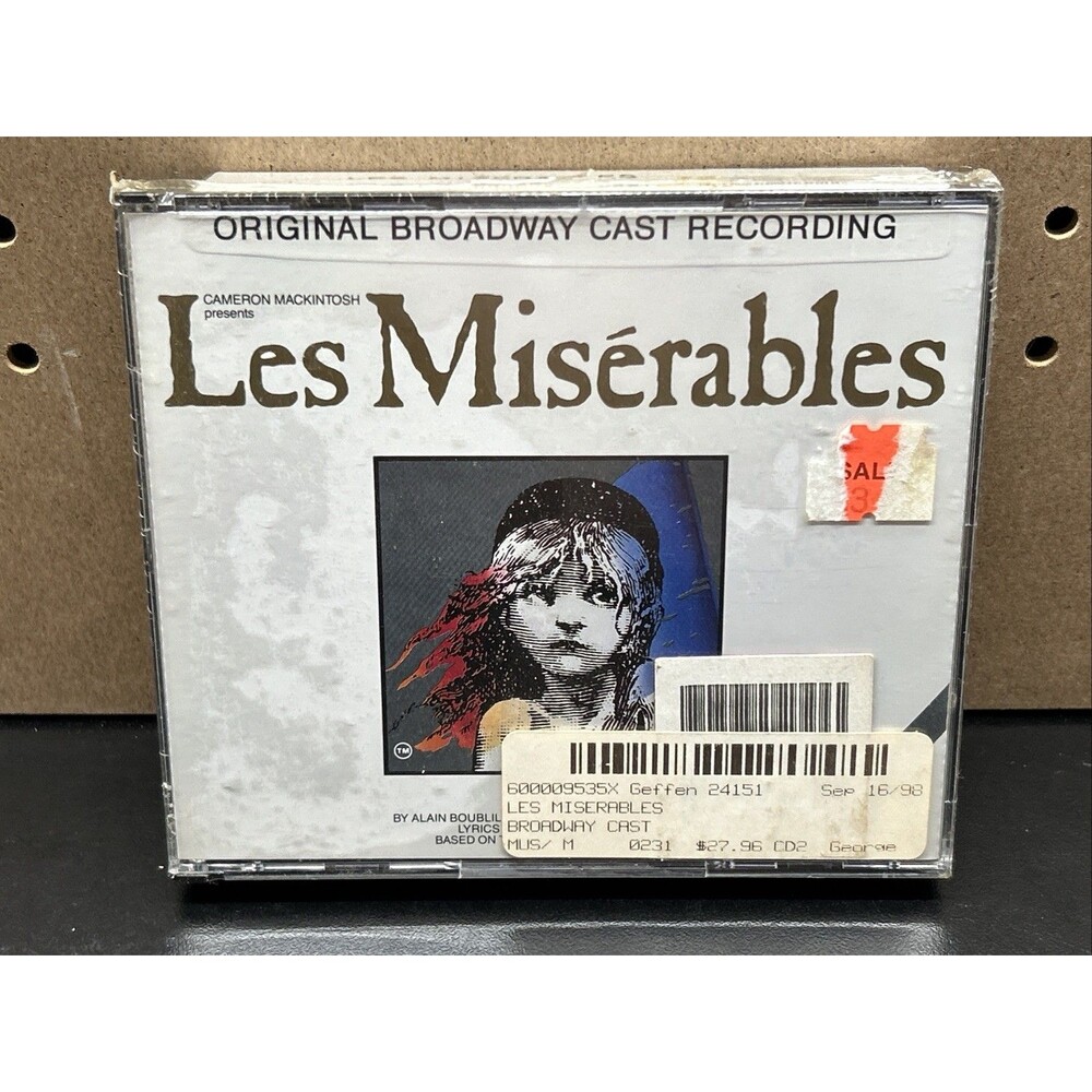 1990 Les Misérables Original Broadway Cast Recording 2 CD Box Set 24151-2 SEALED